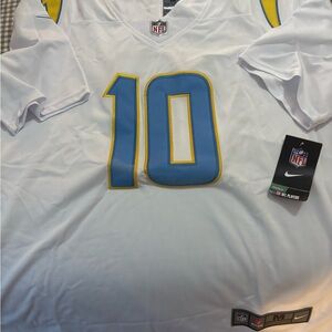 NEW W Tags Nike White Jersey with Blue and Yellow Accents